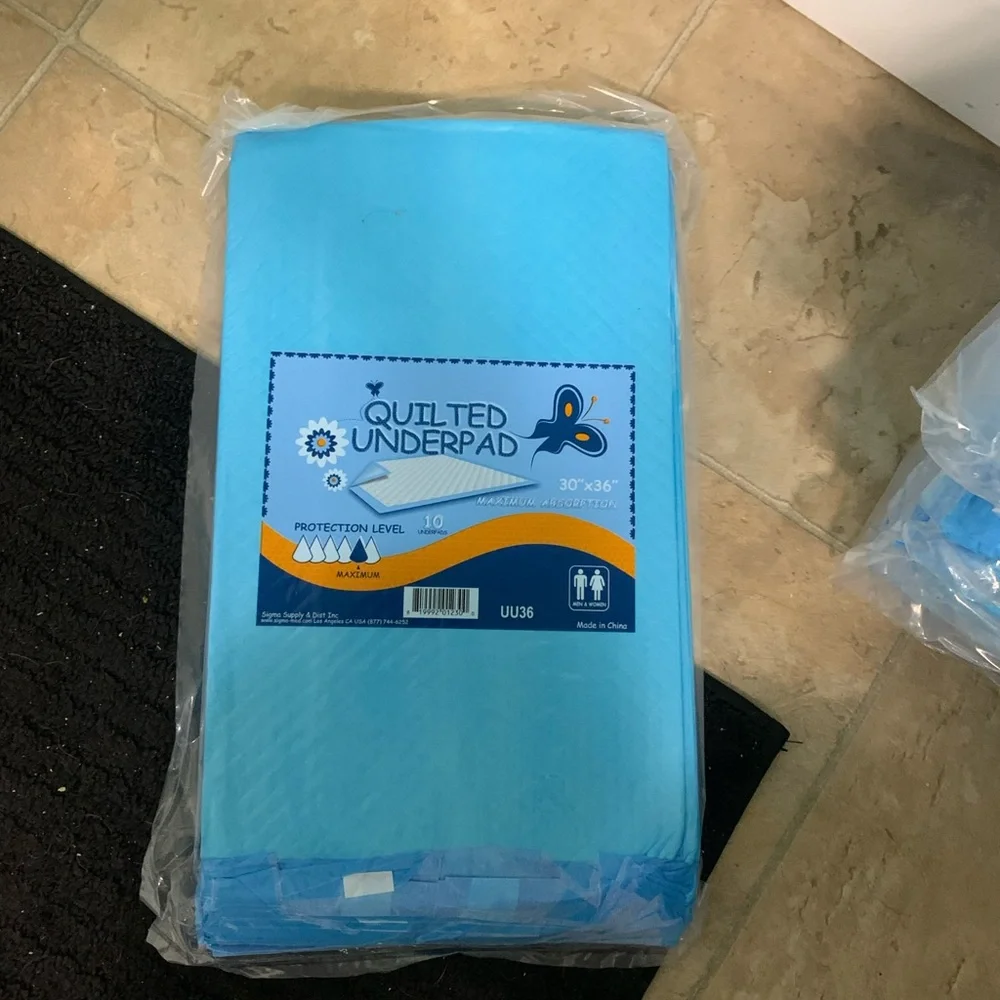 Blue Quilted Underpad 30x36 - 40 count